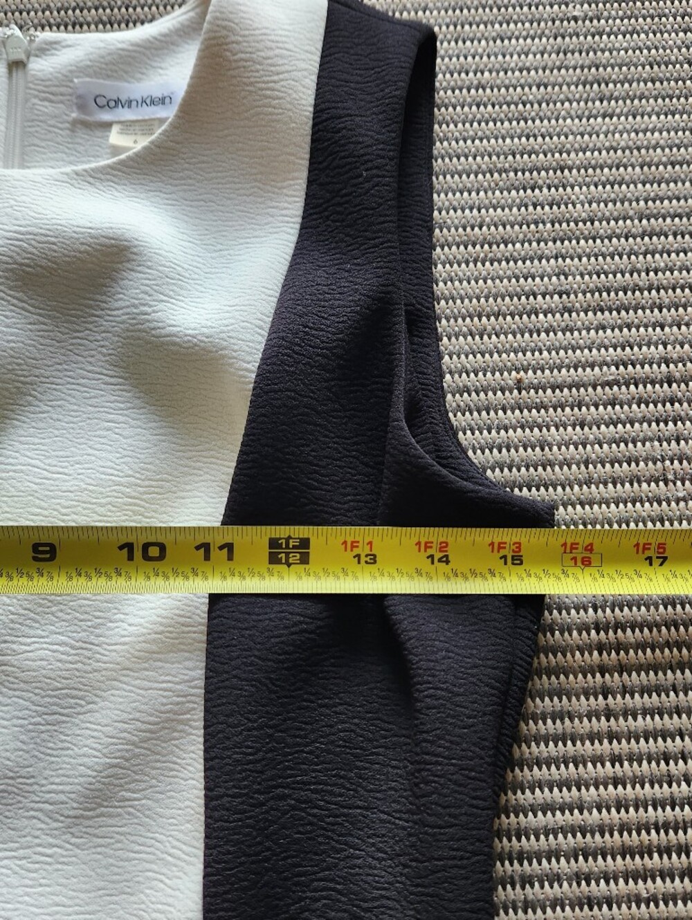 Calvin Klein Women's Size 6 Colorblock Sheath Dress Black White Workwear Career - Picture 5 of 8